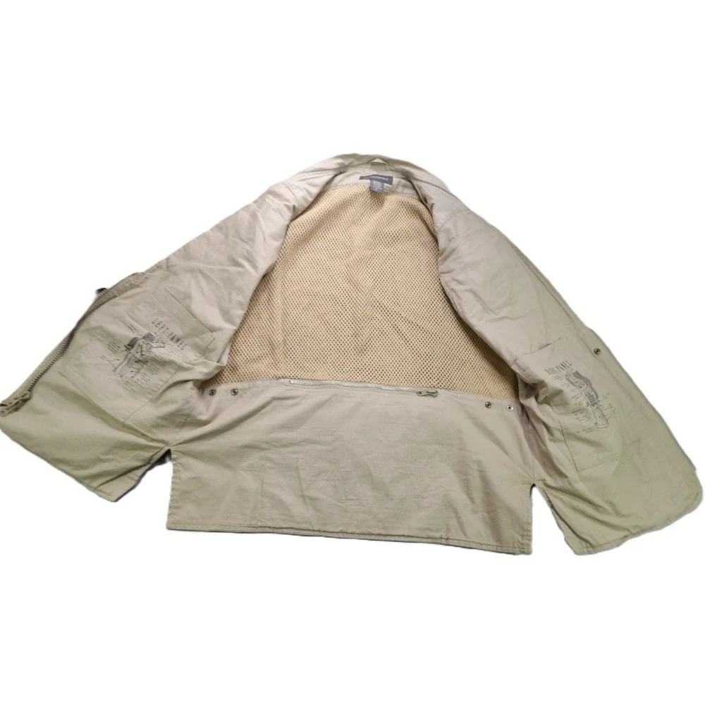 VTG Banana Republic Safari Travel Photojournalist Utility Vest Cotton Medium 90s